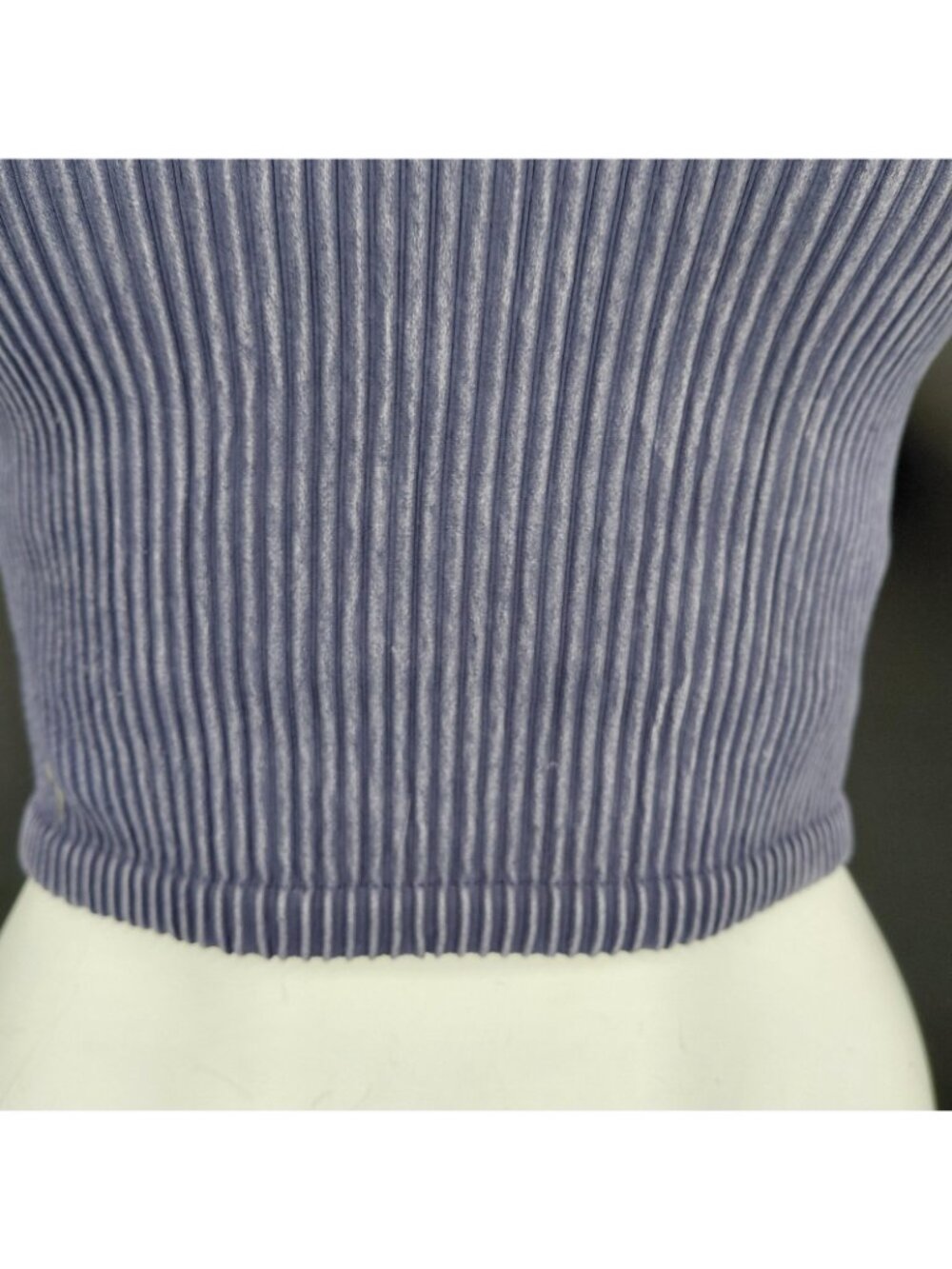 90 Degree Reflex Sports Bra Crop Top Womens Medium Blue Seamless Alamo Ribbed - Picture 4 of 10